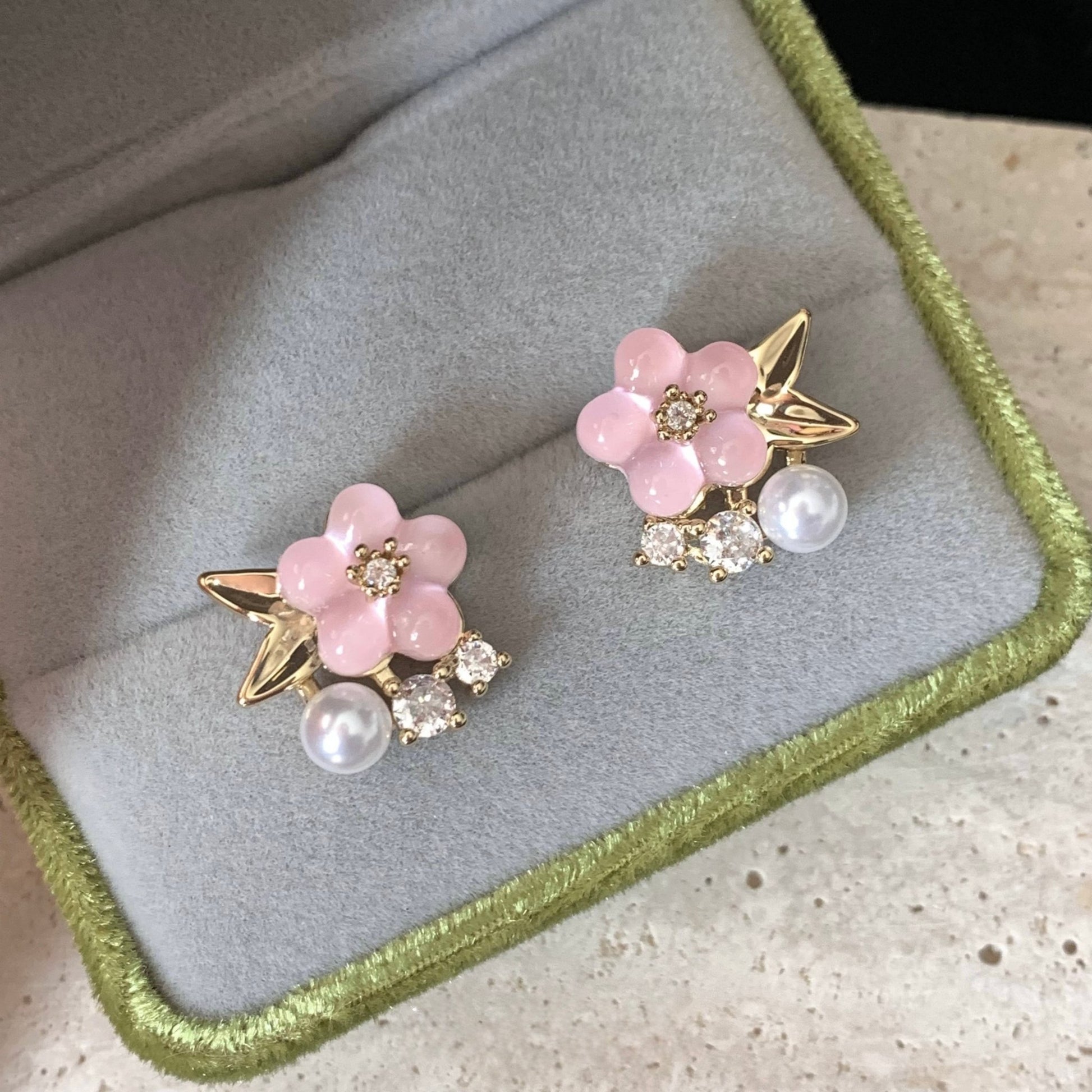 Rina Cherry Blossom Earrings - Gold - Plated - Abbott Atelier