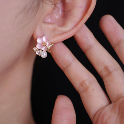 Rina Cherry Blossom Earrings - Gold - Plated - Abbott Atelier