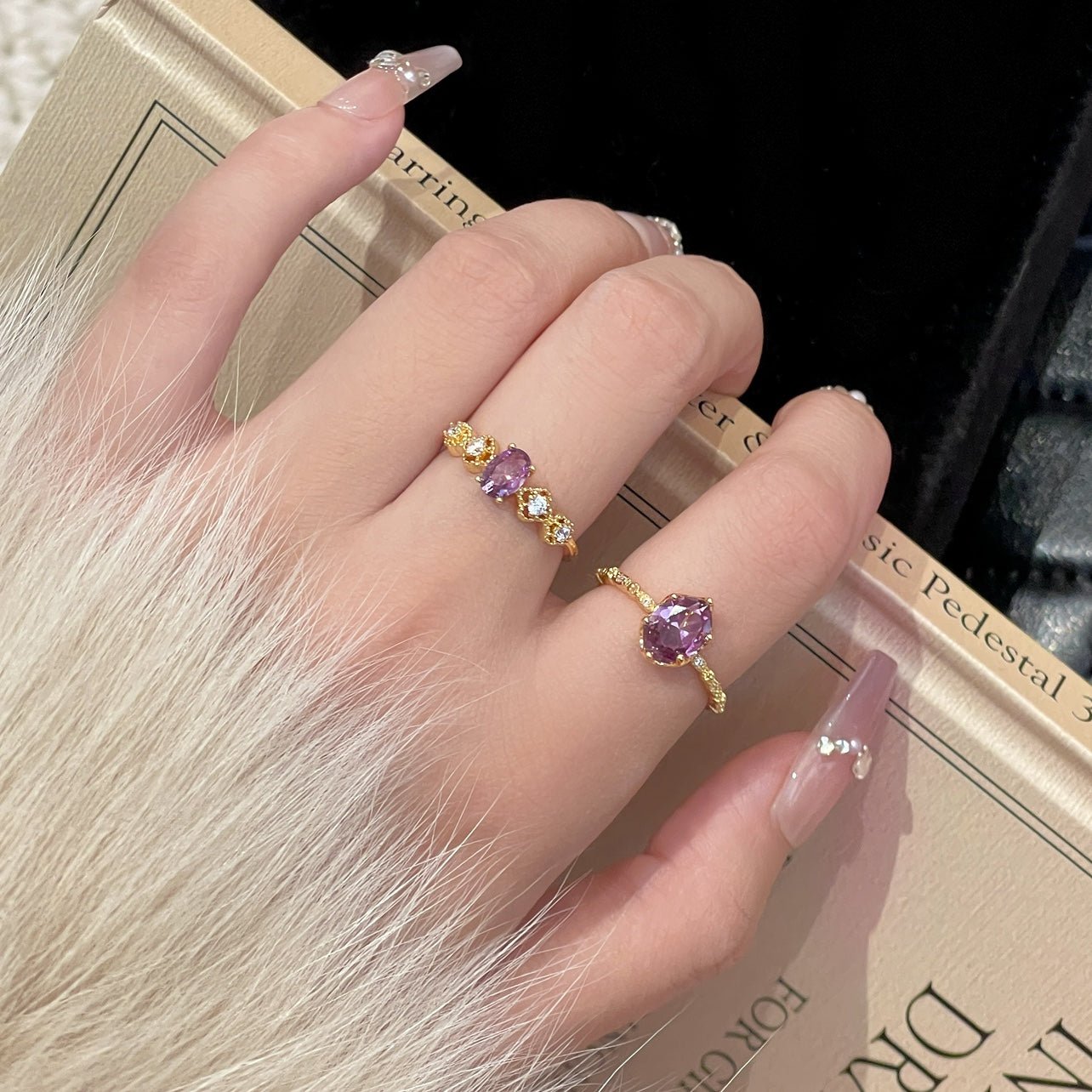 Rococo Amethyst Ring - Gold - Plated - Abbott Atelier