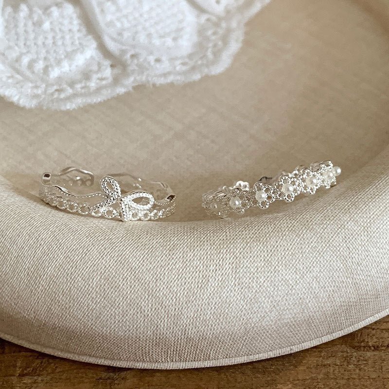 Rosalie Pearl Band Ring - Gold-Plated - Abbott Atelier