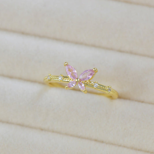 Rosaline Butterfly Ring in Gold - Gold - Plated - Abbott Atelier