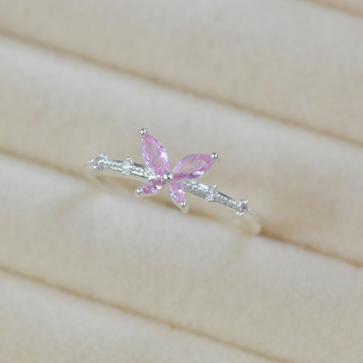 Rosaline Butterfly Ring in Silver - Gold - Plated - Abbott Atelier