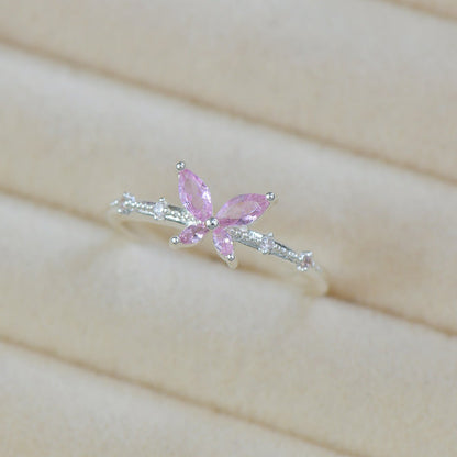 Rosaline Butterfly Ring in Silver - Gold - Plated - Abbott Atelier