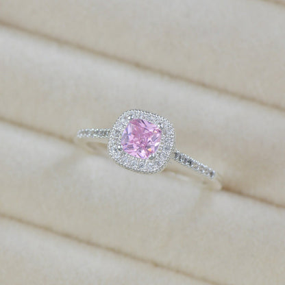 Rosaline Halo Ring in Silver - Gold - Plated - Abbott Atelier