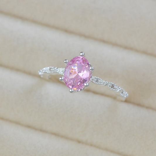 Rosaline Oval Ring in Silver - Gold - Plated - Abbott Atelier