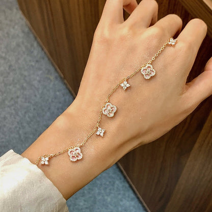 Rose Blossom Charm Bracelet - Gold Plated - Abbott Atelier