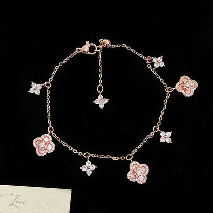 Rose Blossom Charm Bracelet - Gold Plated - Abbott Atelier