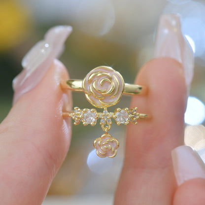 Rose Charm Ring - Gold - Plated - Abbott Atelier