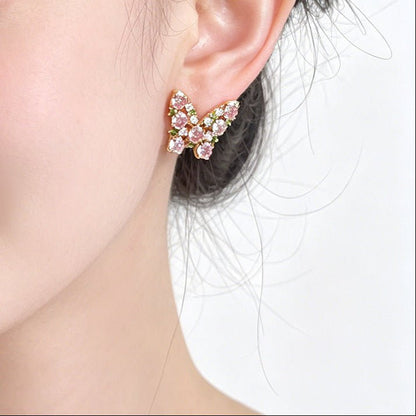 Rose Garden Butterfly Earrings - Hypoallergenic - Abbott Atelier