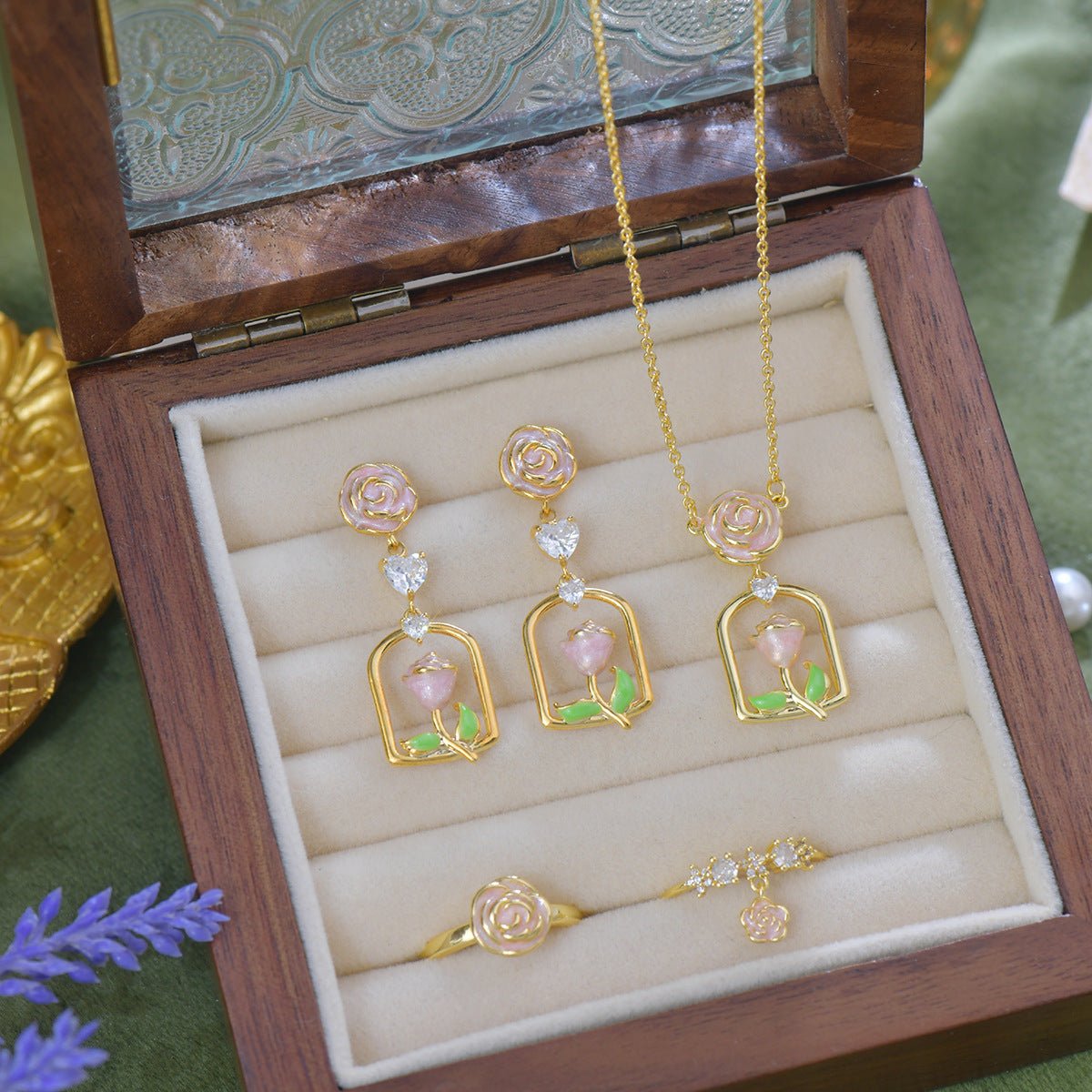 Rose Garden Earrings - Gold Plated - Abbott Atelier