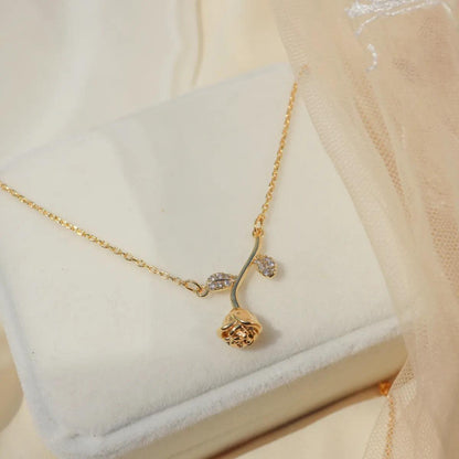 Rose Necklace - Gold - Plated - Abbott Atelier