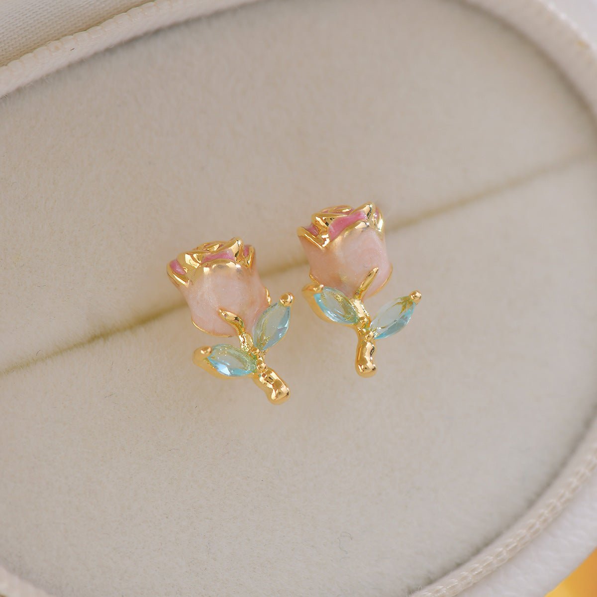 Rose Stud Earrings - Hypoallergenic - Abbott Atelier