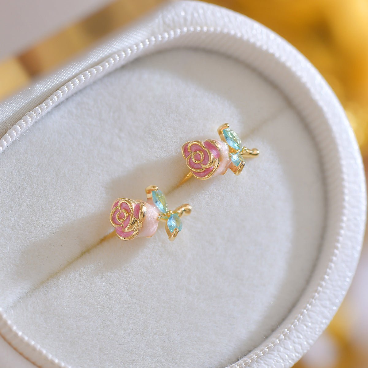 Rose Stud Earrings - Hypoallergenic - Abbott Atelier