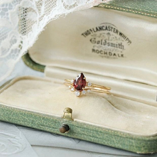 Roselle Tiara Ring Set - Gold - Plated - Abbott Atelier