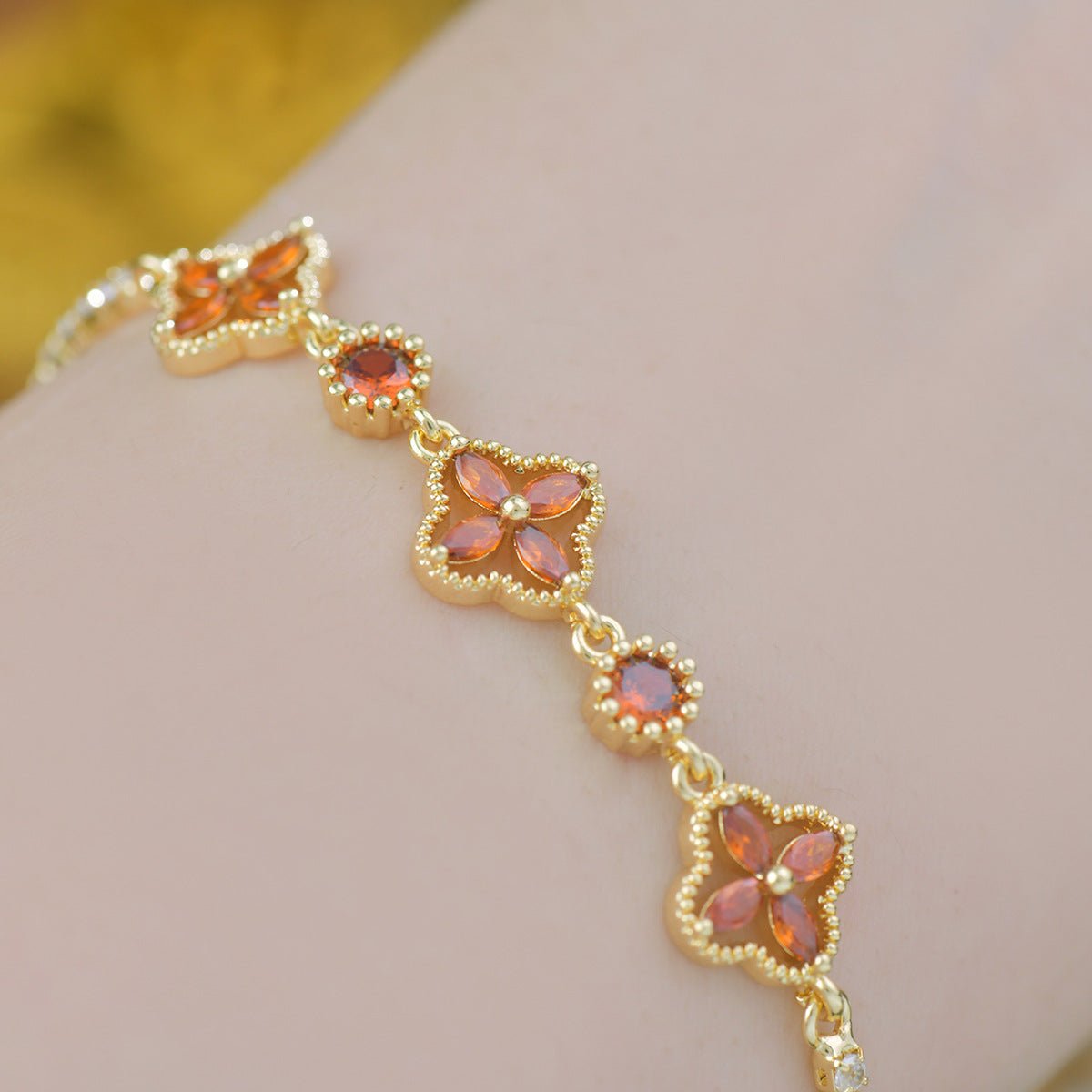 Rosisela Bracelet in Amber - Gold Plated - Abbott Atelier