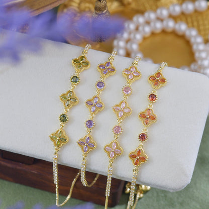 Rosisela Bracelet in Green - Gold Plated - Abbott Atelier