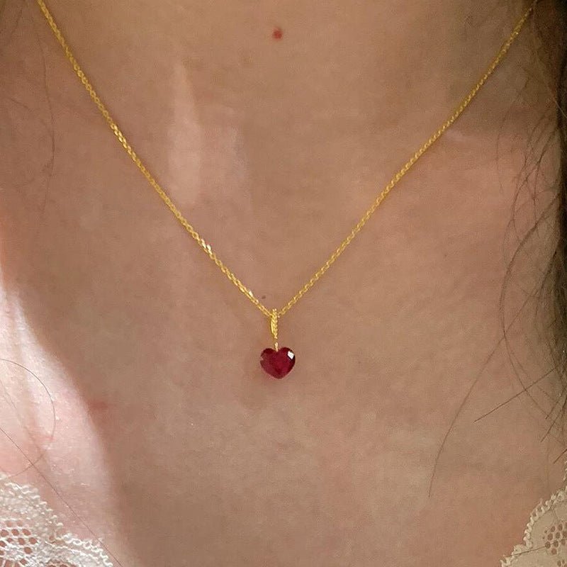Rouge Heart Necklace - Gold Plated - Abbott Atelier