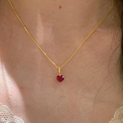 Rouge Heart Necklace - Gold Plated - Abbott Atelier
