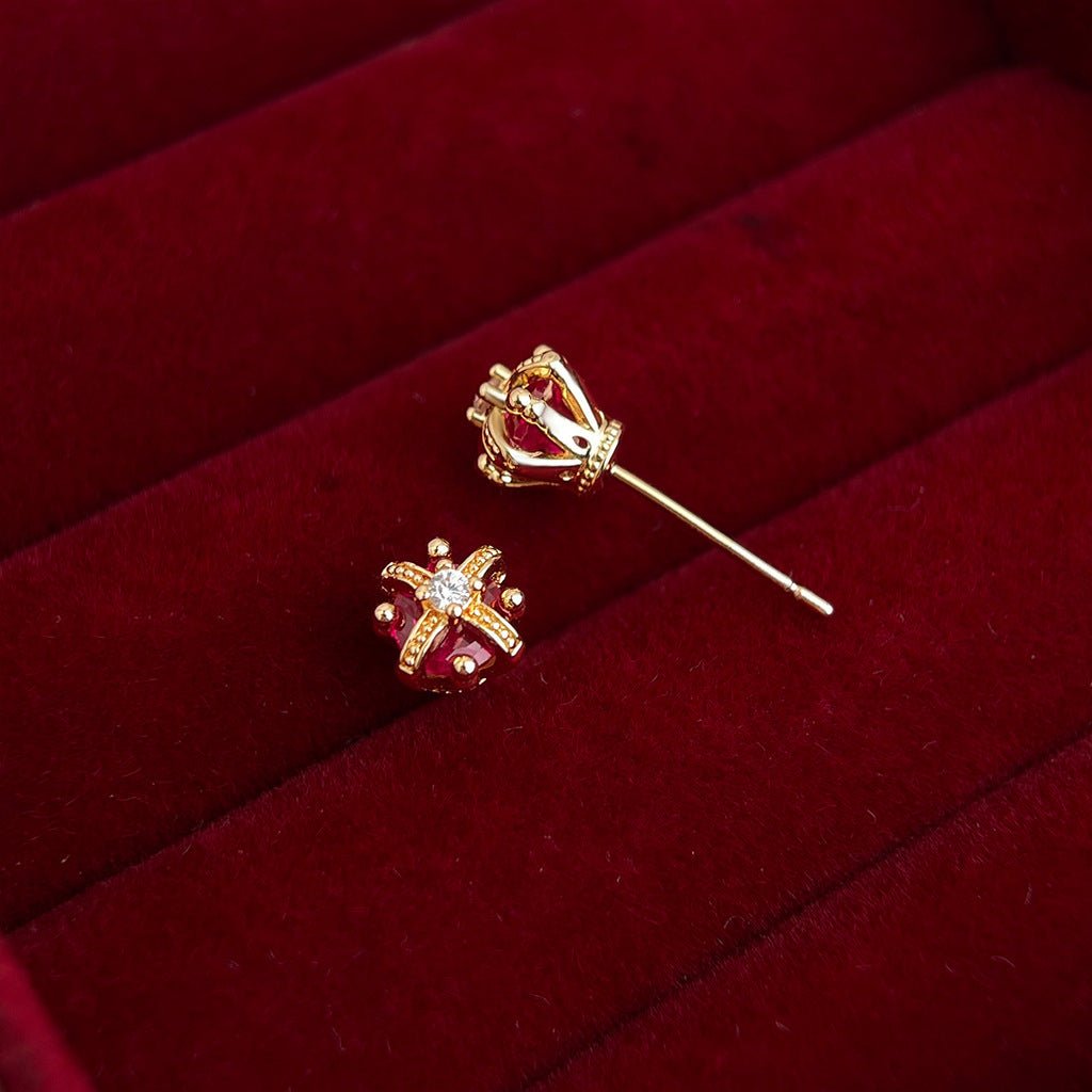 Royal Crown Stud Earrings - Hypoallergenic - Abbott Atelier