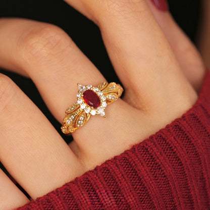 Ruby Allure Ring - Gold - Plated - Abbott Atelier
