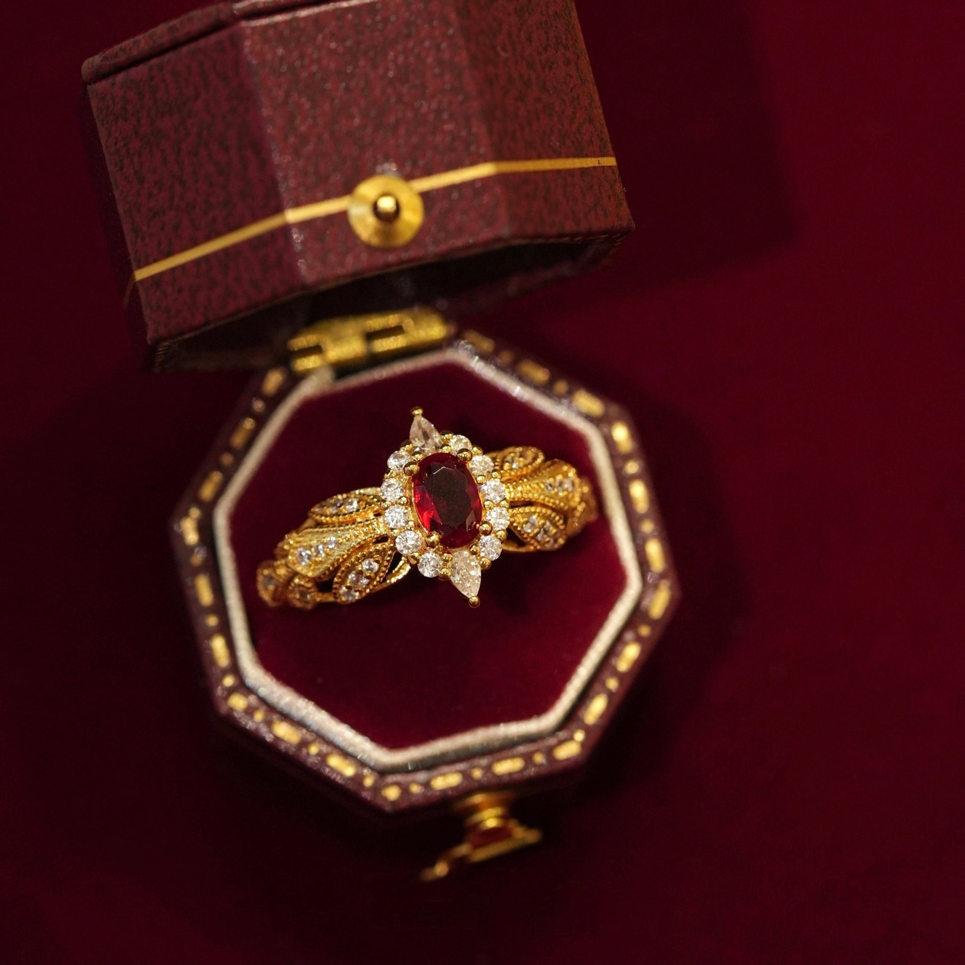 Ruby Allure Ring - Gold - Plated - Abbott Atelier