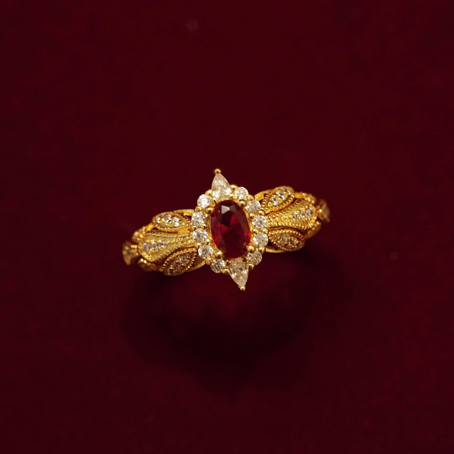Ruby Allure Ring - Gold - Plated - Abbott Atelier