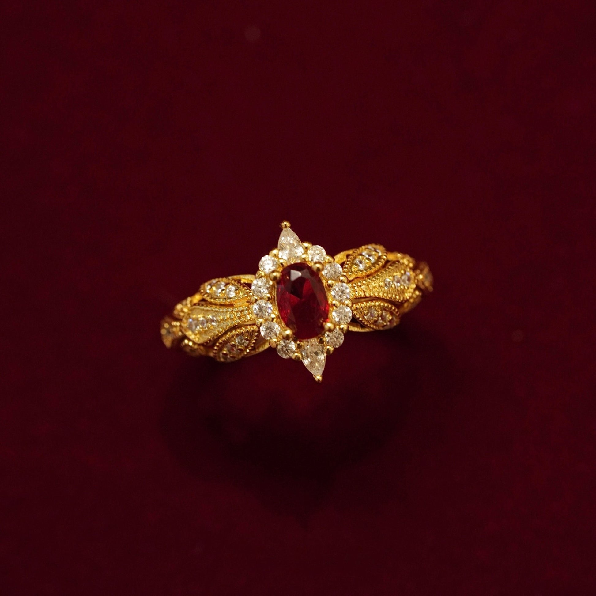Ruby Allure Ring - Gold - Plated - Abbott Atelier
