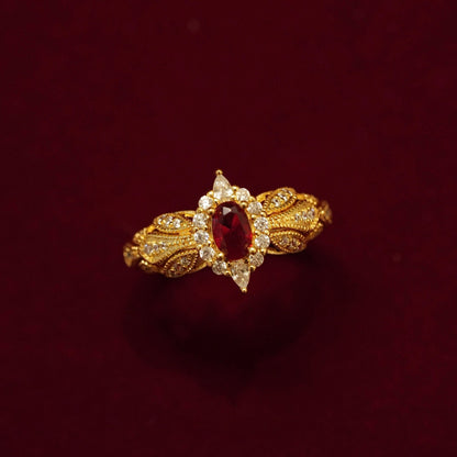 Ruby Allure Ring - Gold - Plated - Abbott Atelier