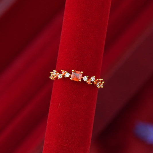 Ruby Poetry Ring - Gold - Plated - Abbott Atelier