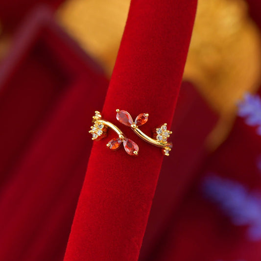 Ruby Whisper Ring - Gold - Plated - Abbott Atelier