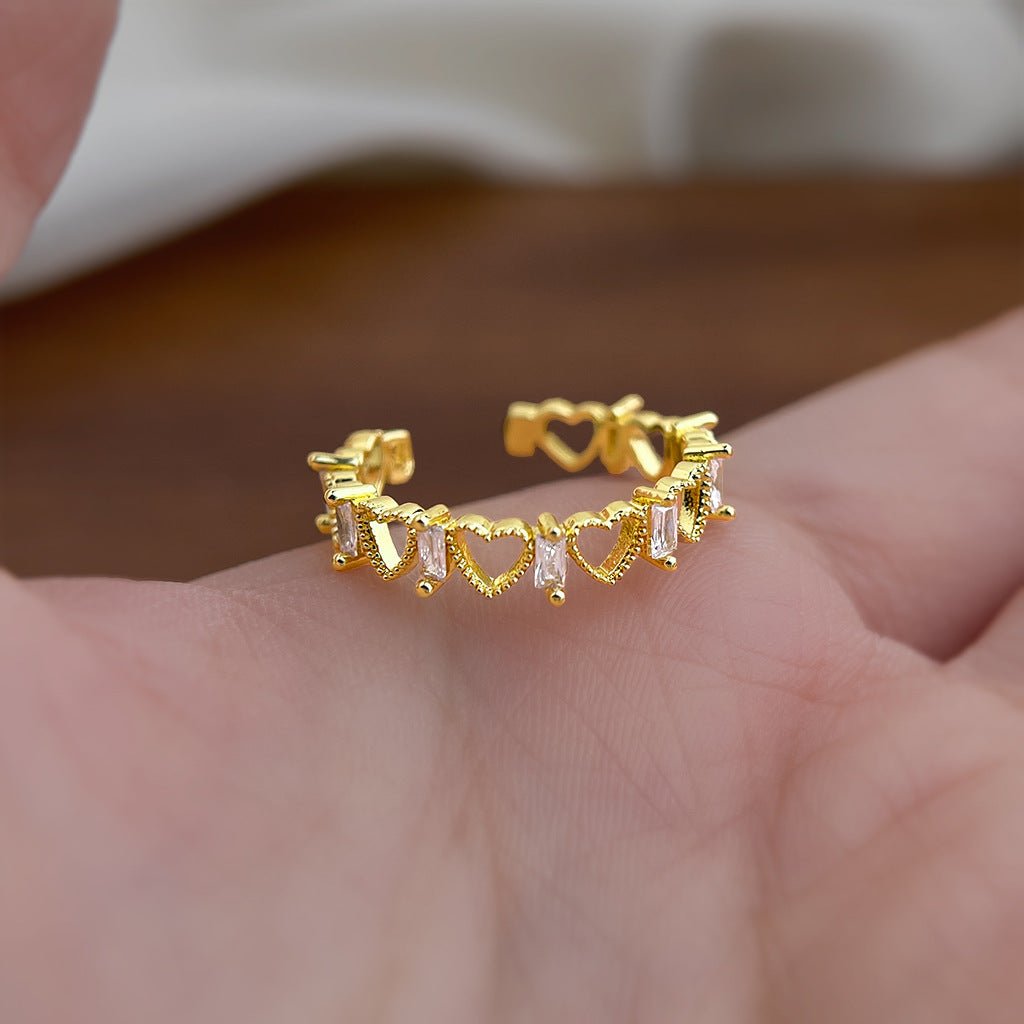 [Sample Sale] Rena Heart Band Ring - Gold-Plated - Abbott Atelier