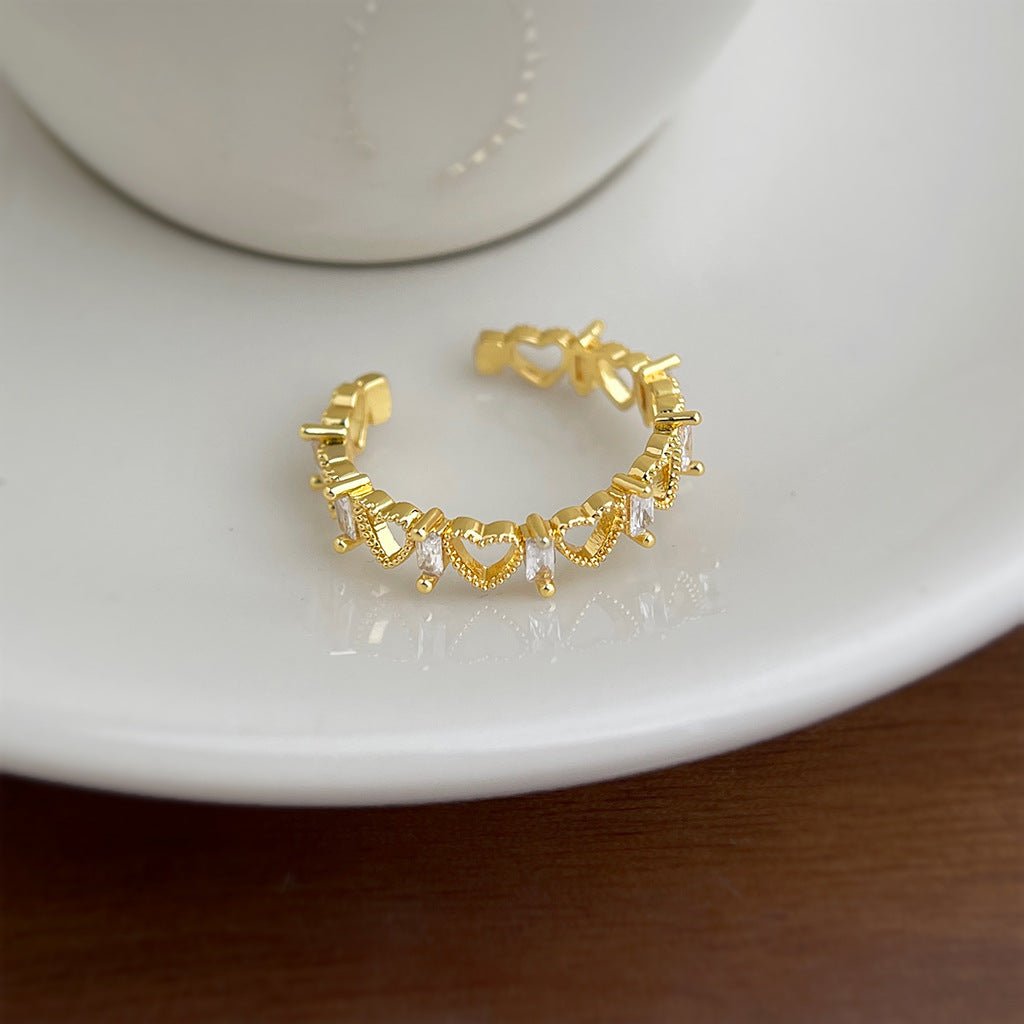 [Sample Sale] Rena Heart Band Ring - Gold-Plated - Abbott Atelier