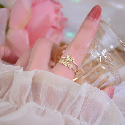 [Sample Sale] Rose Ring Set - Gold - Plated - Abbott Atelier