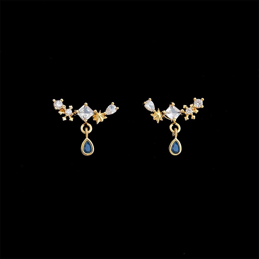 [Sample Sale] Sapphire Dream Earrings - Hypoallergenic - Abbott Atelier