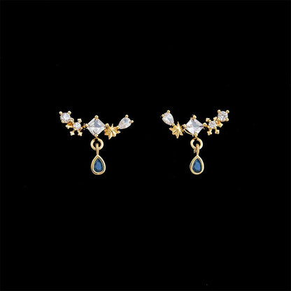 [Sample Sale] Sapphire Dream Earrings - Hypoallergenic - Abbott Atelier