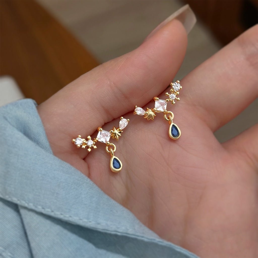 [Sample Sale] Sapphire Dream Earrings - Hypoallergenic - Abbott Atelier