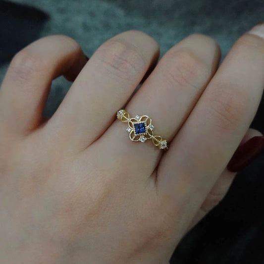 Sapphire Serenade Ring - Gold - Plated - Abbott Atelier
