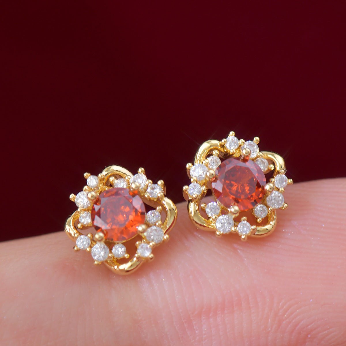 Scarlet Amorette Earrings - Hypoallergenic - Abbott Atelier