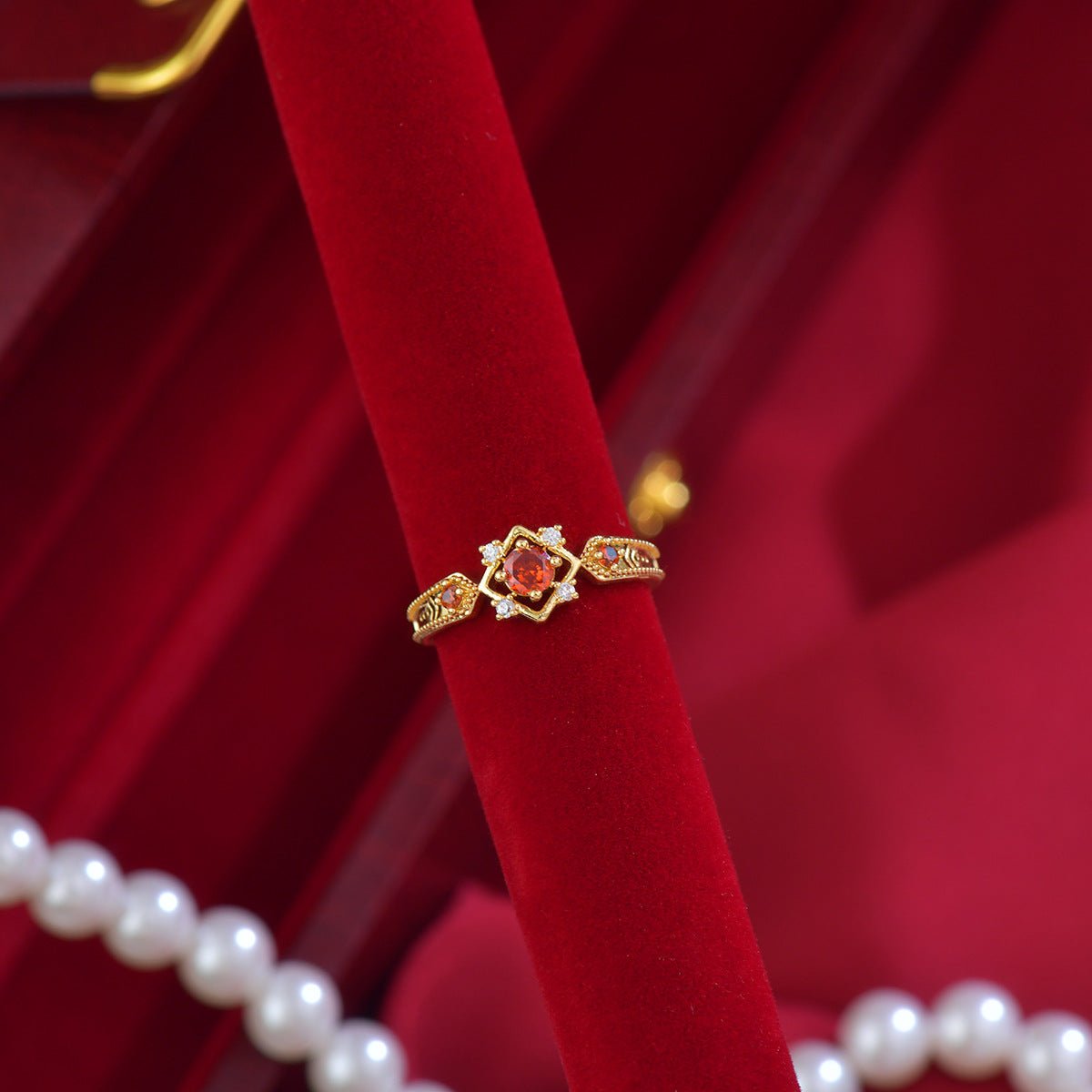 Scarlet Baroque Ring - Gold - Plated - Abbott Atelier