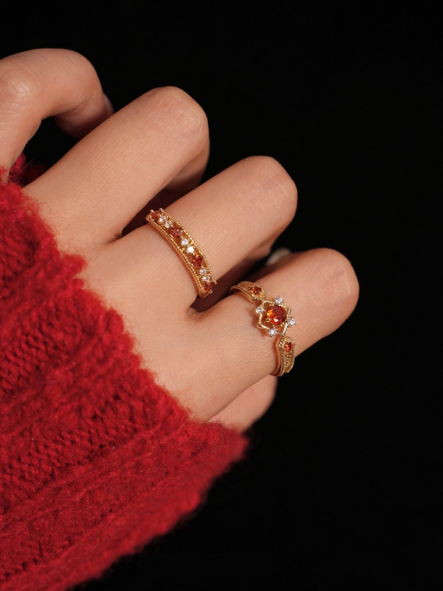 Scarlet Baroque Ring - Gold - Plated - Abbott Atelier