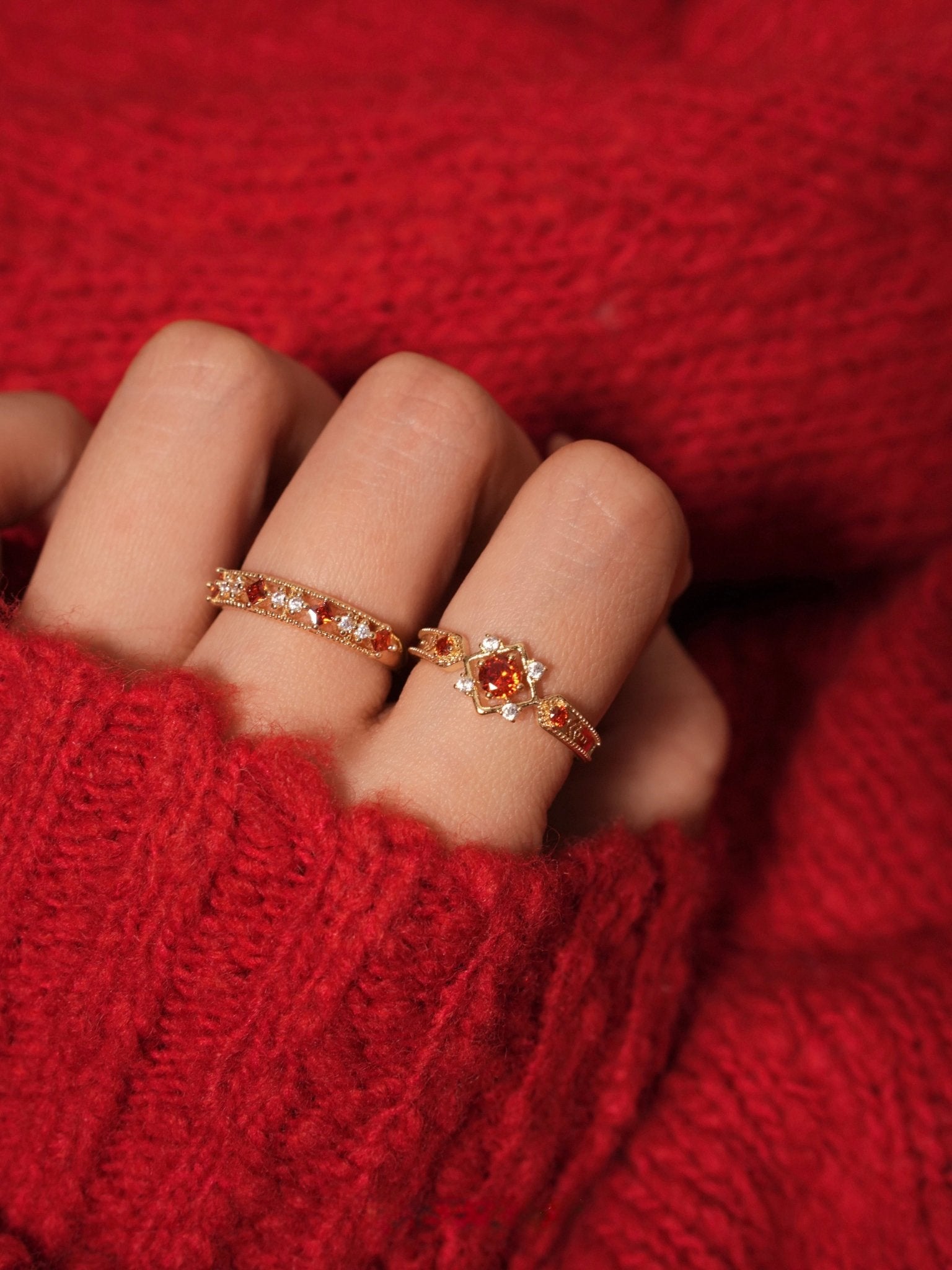 Scarlet Baroque Ring - Gold - Plated - Abbott Atelier