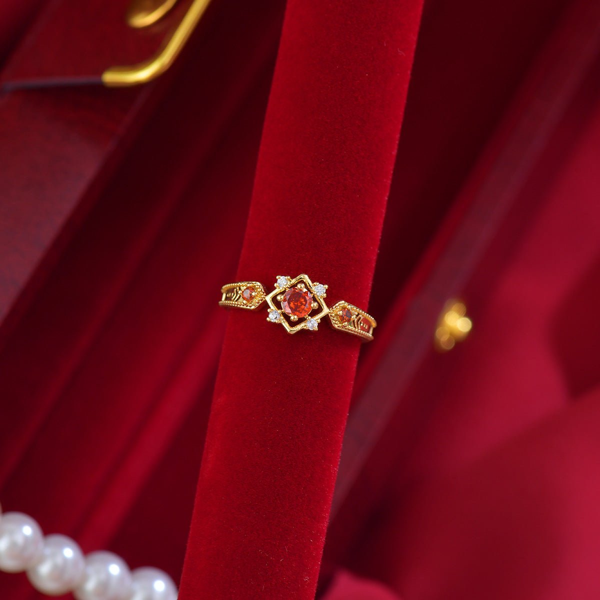 Scarlet Baroque Ring - Gold - Plated - Abbott Atelier