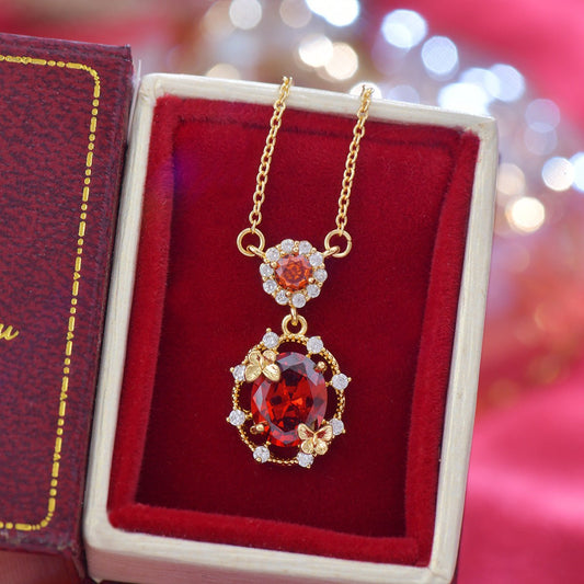 Scarlet Butterfly Necklace - Gold Plated - Abbott Atelier