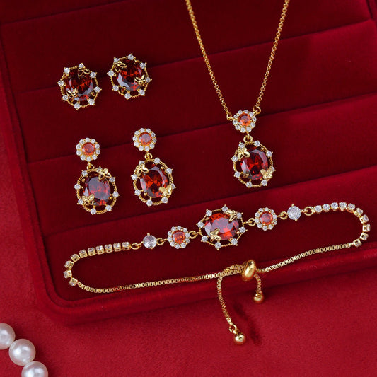 Scarlet Butterfly Necklace - Gold Plated - Abbott Atelier