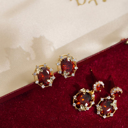 Scarlet Butterfly Stud Earrings - Gold Plated - Abbott Atelier