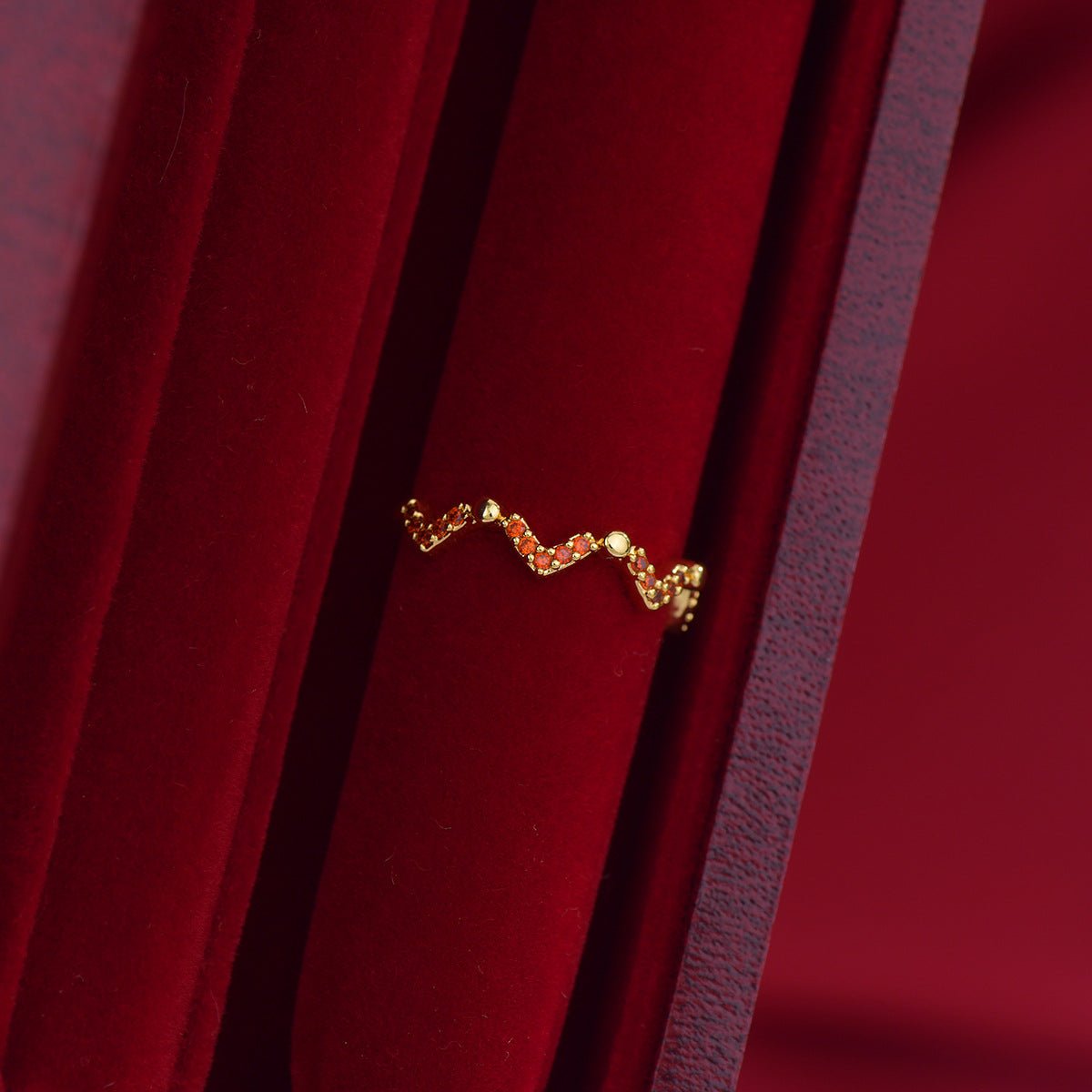 Scarlet Chevron Ring - Gold - Plated - Abbott Atelier