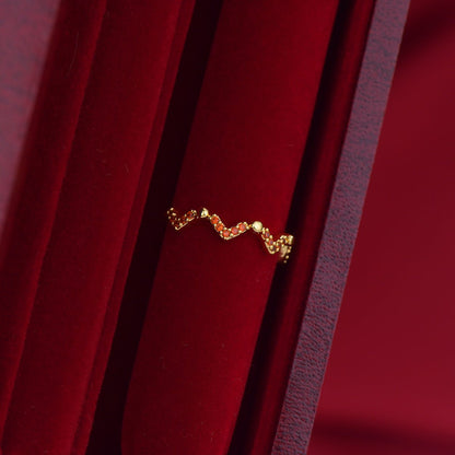 Scarlet Chevron Ring - Gold - Plated - Abbott Atelier