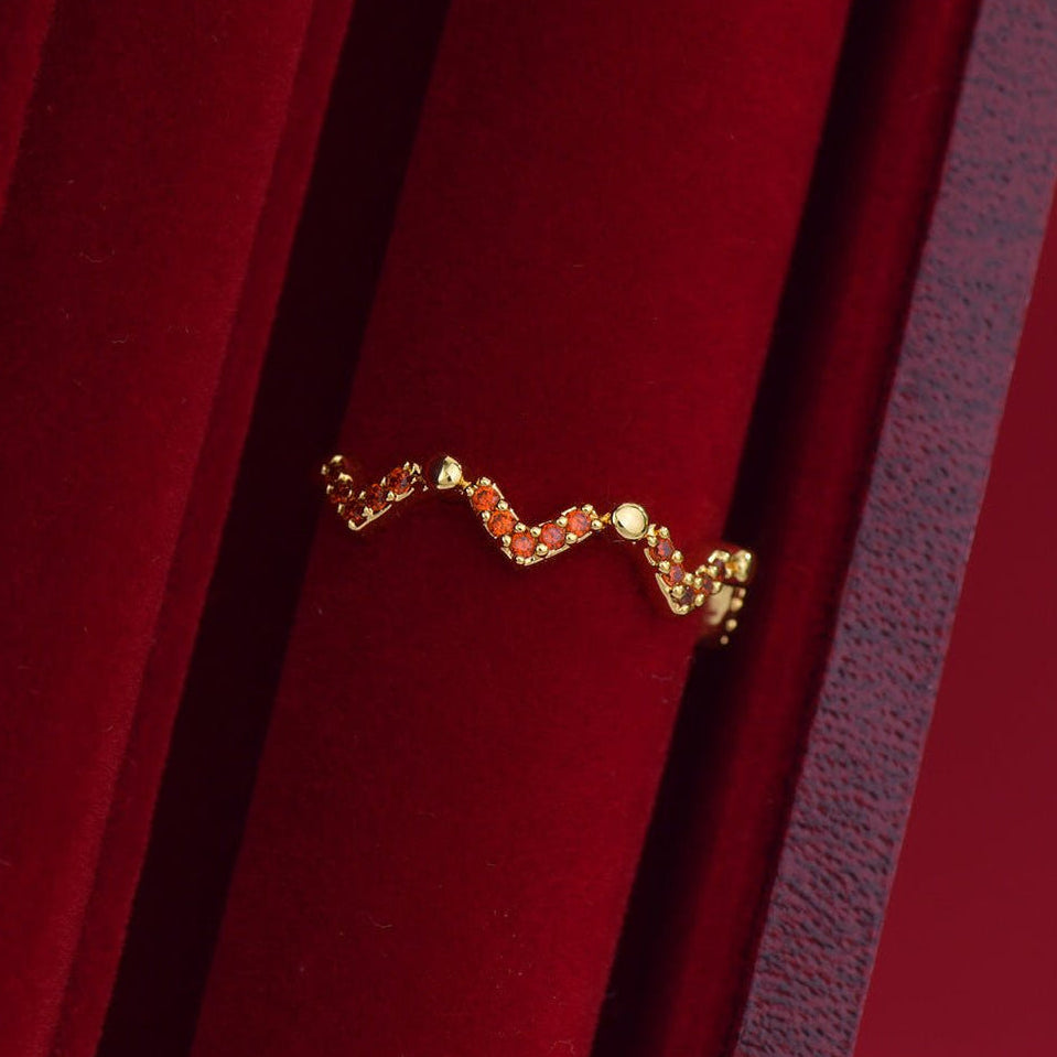 Scarlet Chevron Ring - Gold - Plated - Abbott Atelier