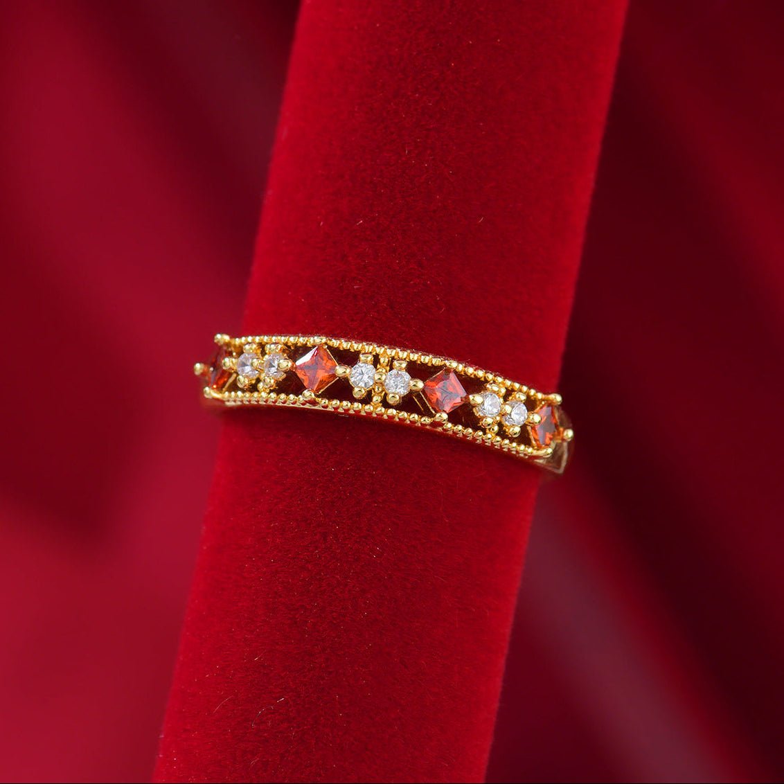 Scarlet Lattice Ring - Gold - Plated - Abbott Atelier