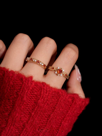 Scarlet Lattice Ring - Gold - Plated - Abbott Atelier